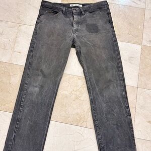 Lee Slim Gray Jeans with Vintage Distressing